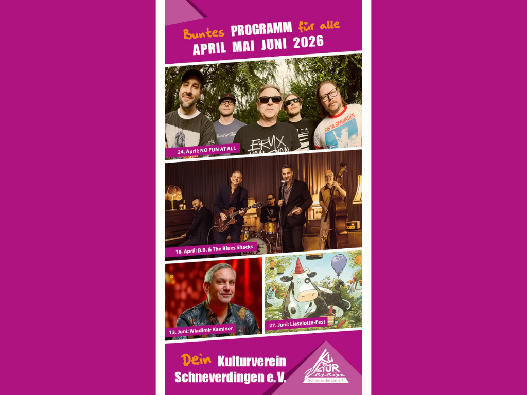 Das neue Programmheft für April, Mai & Juni